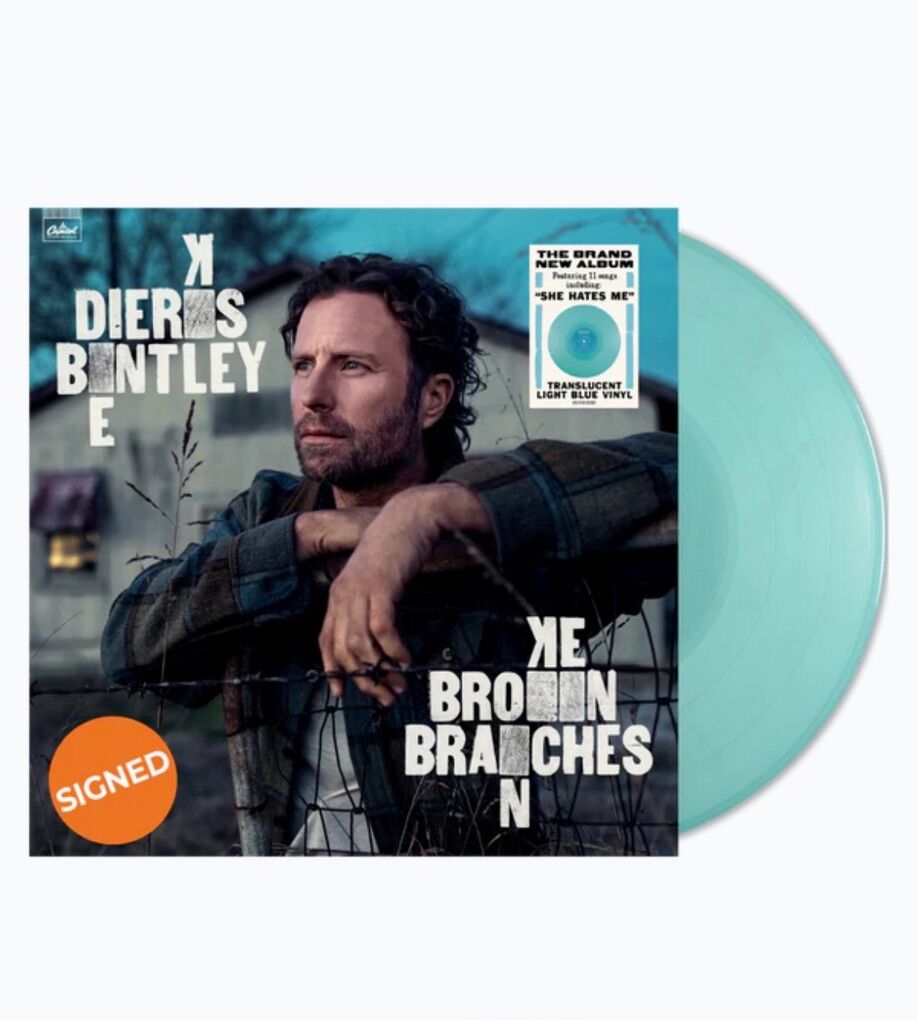 Dierks Bentley-SIGNED BROKEN BRANCHES-Blue Vinyl