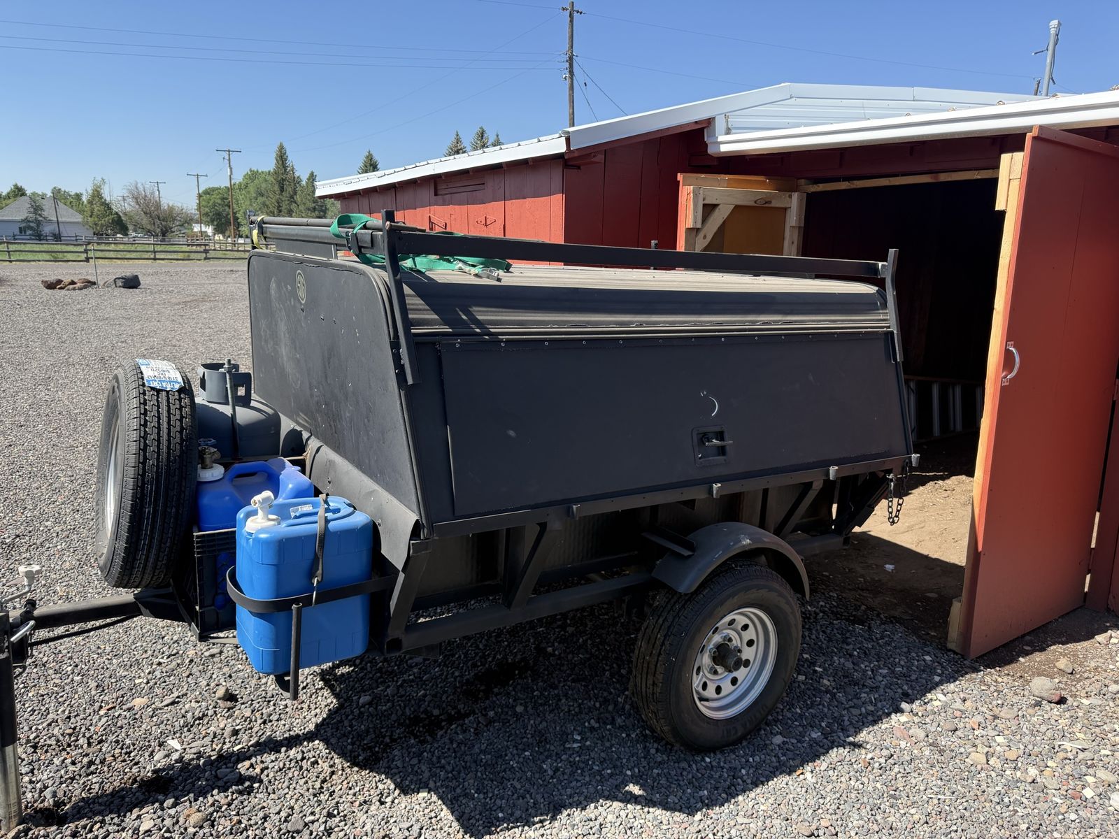 Custom Off-Road Adventure Trailer - Black, Ready for Backcountry Camping