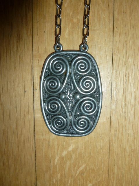 Pewter Pendant/Necklace by 1960's Modernist John Friese - From Denmark