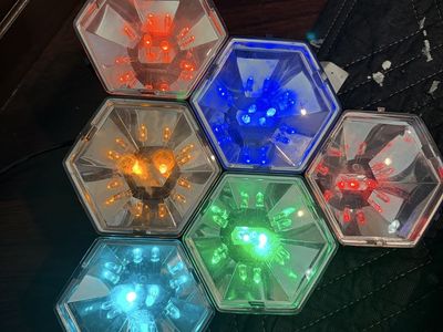 Fun-Lites Hexagon LED Party Lights - Multi-Color Set, USB Powered