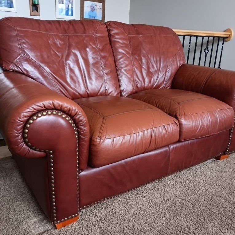 Leather couch set
