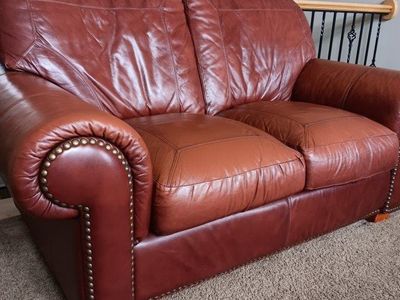 Leather couch set
