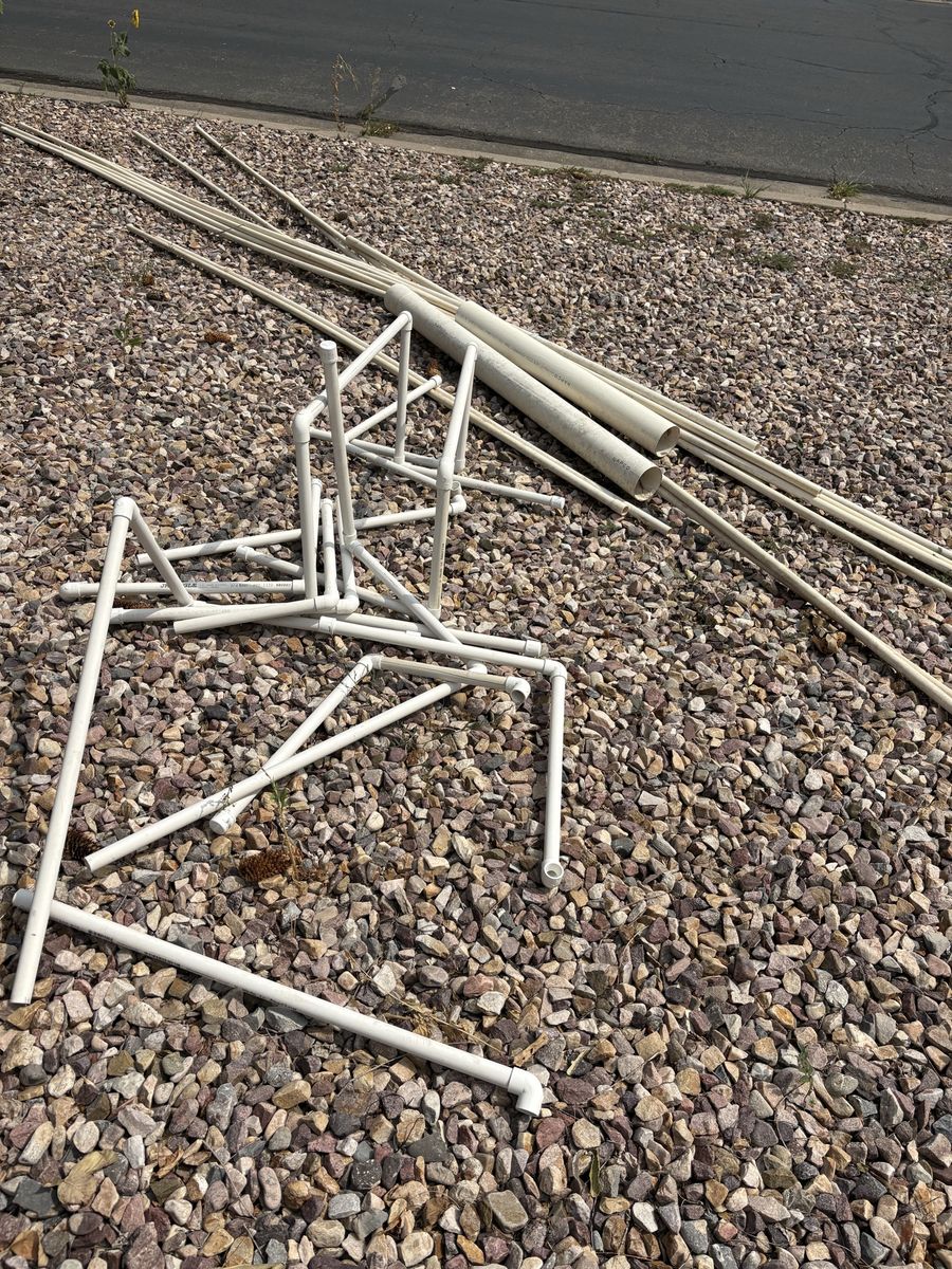 PVC Pipes - Various Sizes, Mix of New & Used for Plumbing or Projects