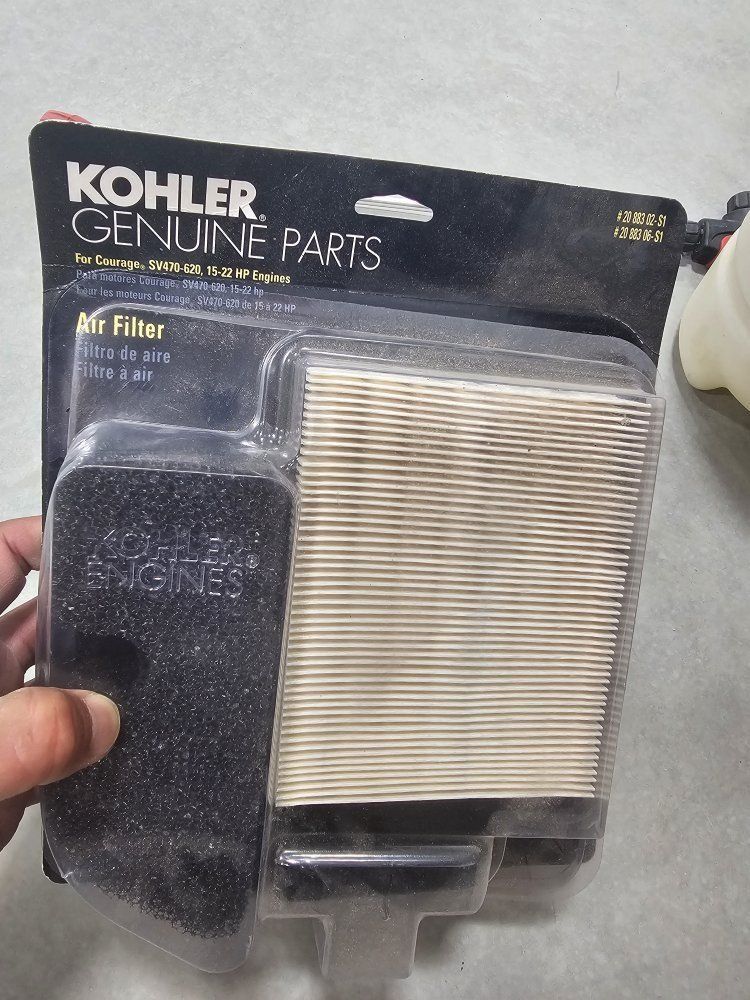 Kohler Genuine Parts Air Filter Set 20 883 02-S1 / 20 883 06-S1 for Courage SV470-620 15-22 HP Engines