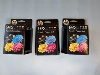 HP 923 Ink Cartridges – 4-Pack (Black, Cyan, Magenta, Yellow) - $50 each
