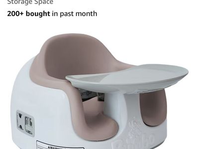 Bumbo 3-in-1 Multi Seat Baby & Toddler Non-Slip Chair Sonoran Rose with Tray & Harness