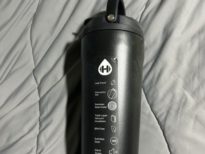 Hydro jug Young Kia Black 24oz Stainless Steel Leak-Proof Shaker Bottle with Handle - Triple Layer Vacuum