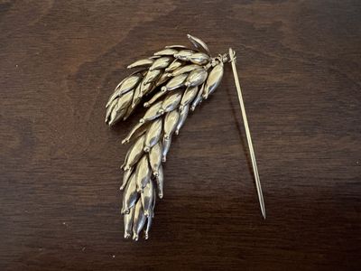 Vintage Gold Tone Wheat Straight Pin