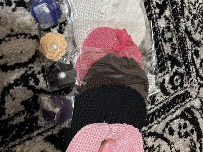 Baby Girl Crochet Hats and Bow Hair Clips