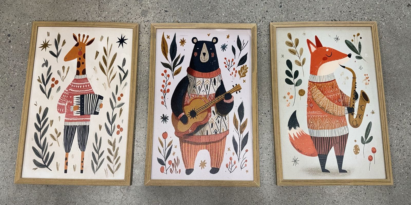 Children Boho Music Animal Wall Hangings