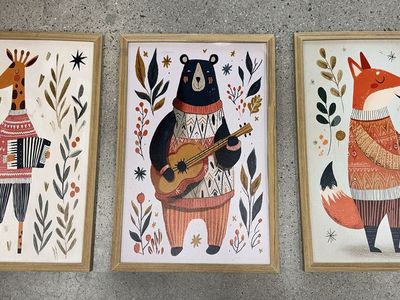 Children Boho Music Animal Wall Hangings