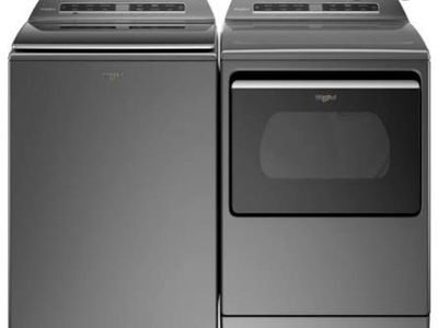 Whirlpool Top Load Washer and Electric Dryer Set - Chrome Shadow