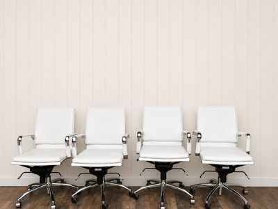 4 Euro Style White Chairs