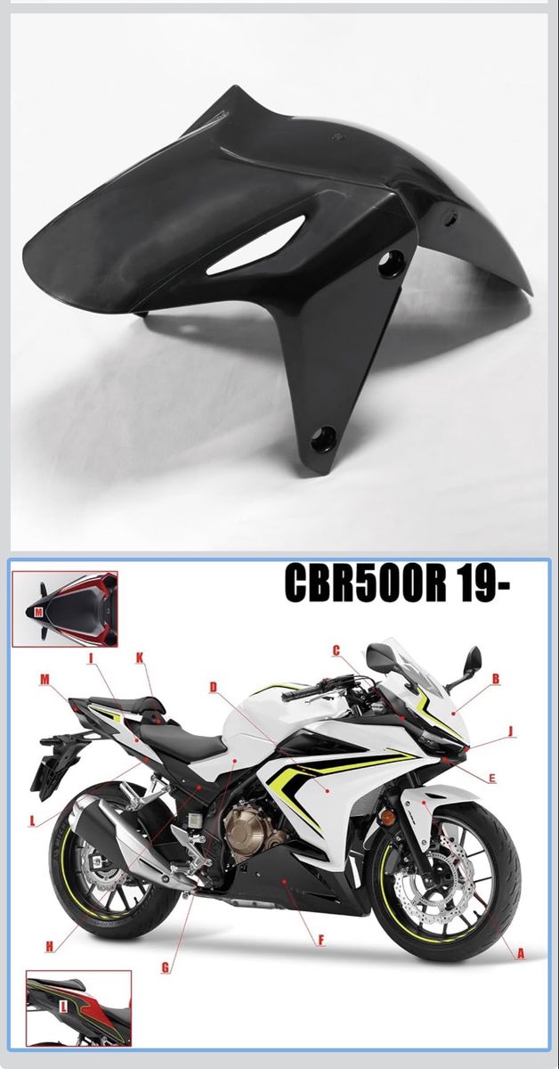 Matte Black ABS Injection Fairing Kit for Honda CBR500R 2013-2015