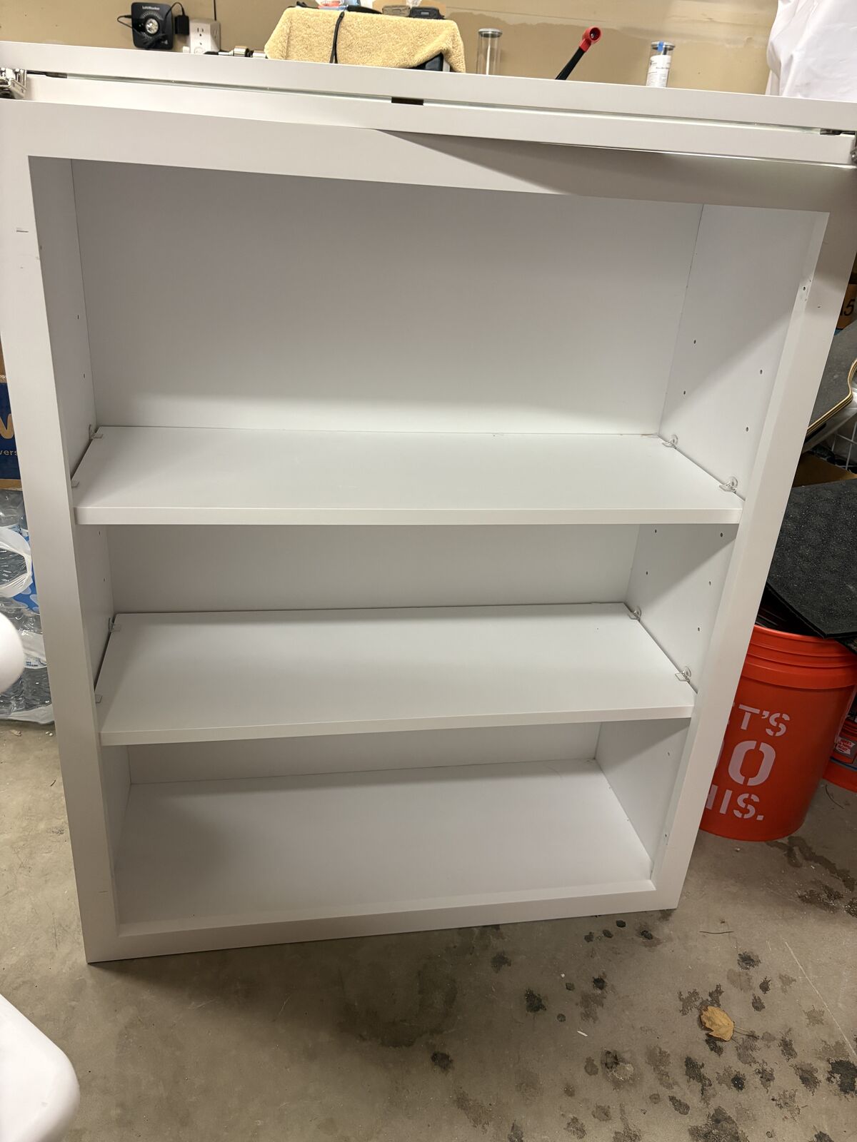 NEW White shaker cabinet with clear glass 30x36