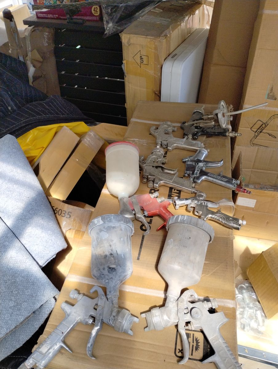 8 air  paint spry guns  opento offers   have not reserch each one  for prices