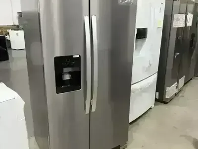 NEW WHIRLPOOL 25 C FT STAINLESS SIDE BY SIDE