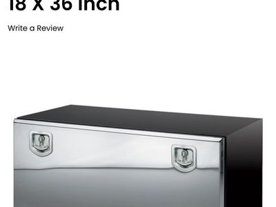 SAVE $175-400! BRAND NEW IN BOX- BAWER black steel toolbox with stainless steel lid for truck trucks or trailers (2 AVAILABLE)