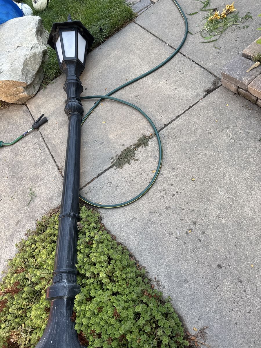 Black Outdoor Lamp Post Street Light Fixture