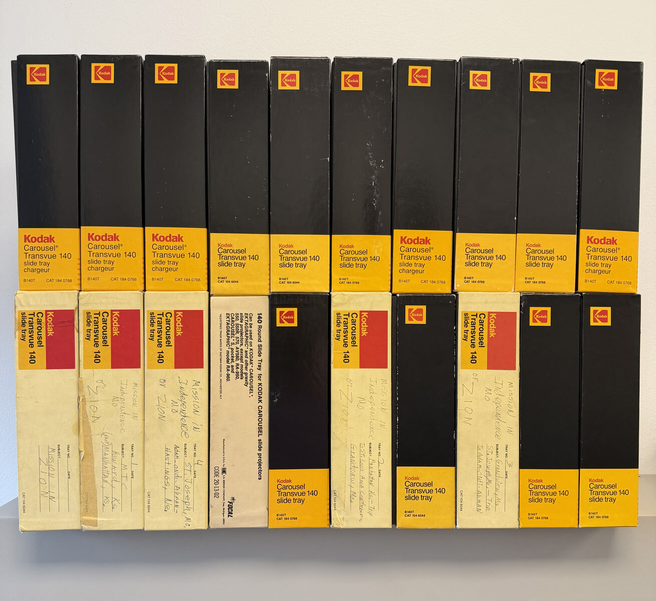 Kodak Carousel 140 Slide Trays – 20 Total – $60