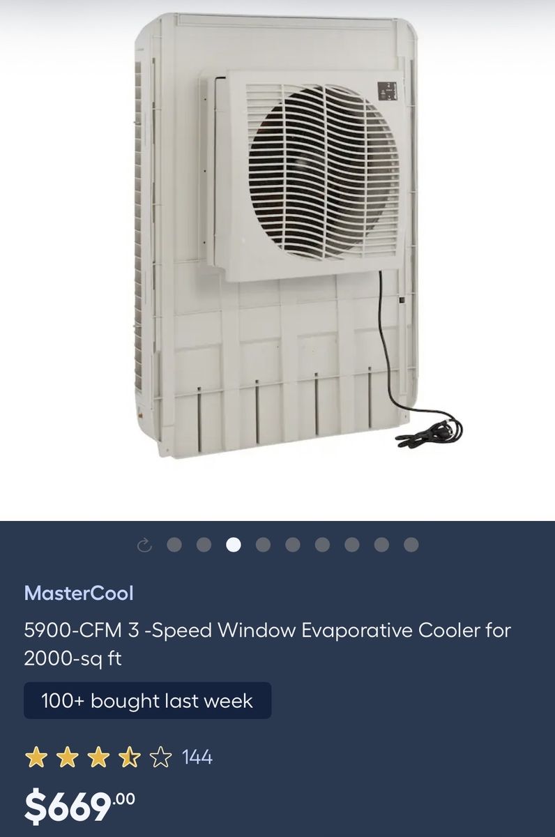 Mastercool Evaporative Cooler MCP59
