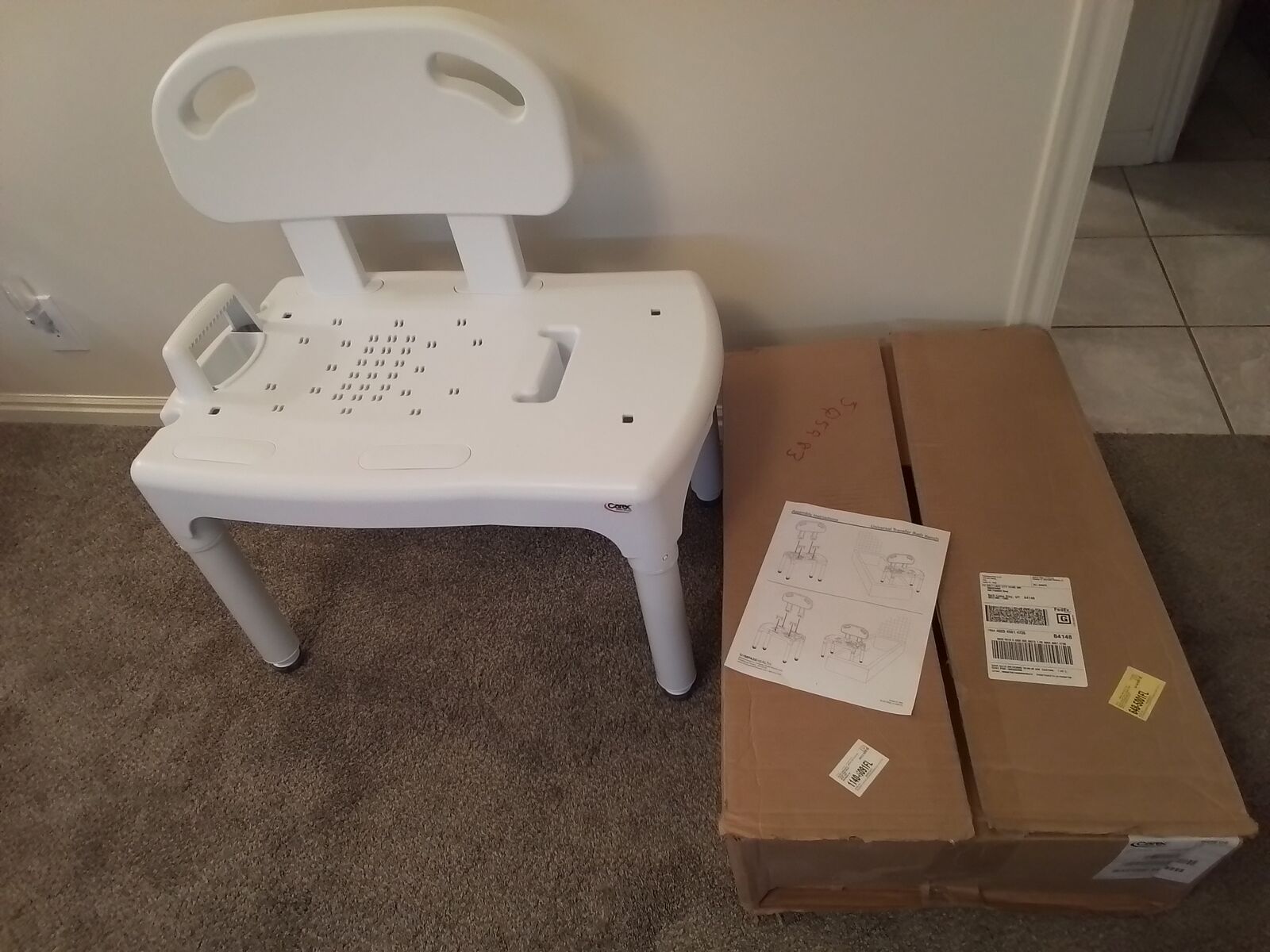 Carex Universal Transfer Bath Bench New