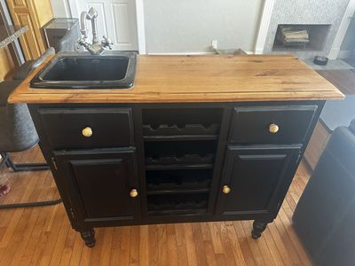 Wine cabinet with sink