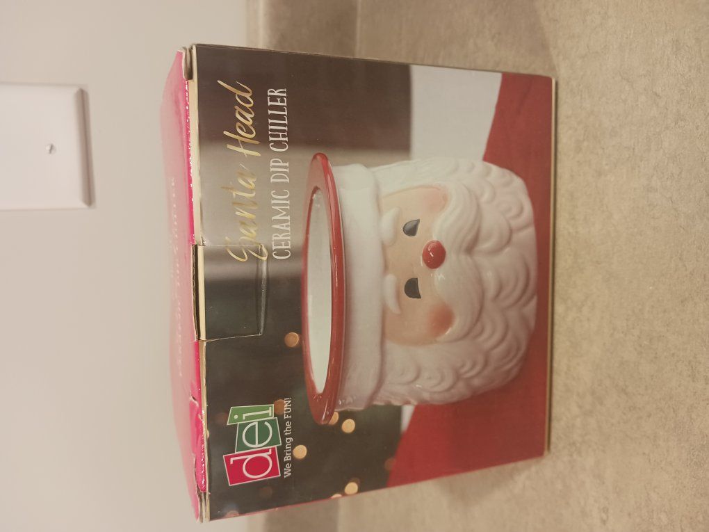 ceramic Santa head dip chiller