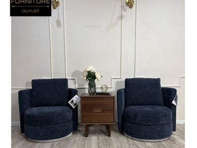 NEW DAVOS SWIVEL BARREL CHAIR SET