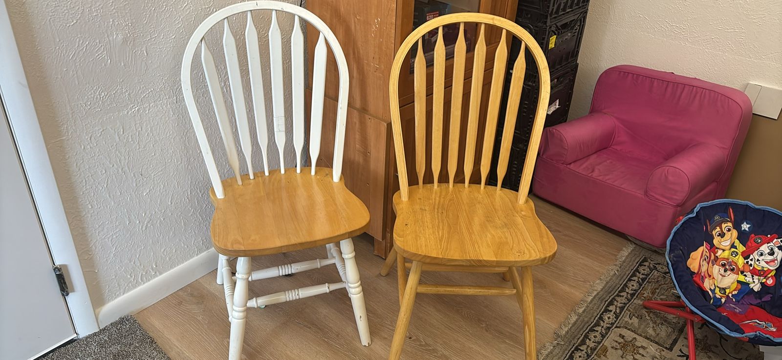 Two wooden chairs