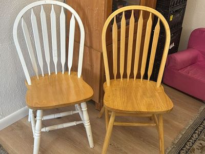 Two wooden chairs