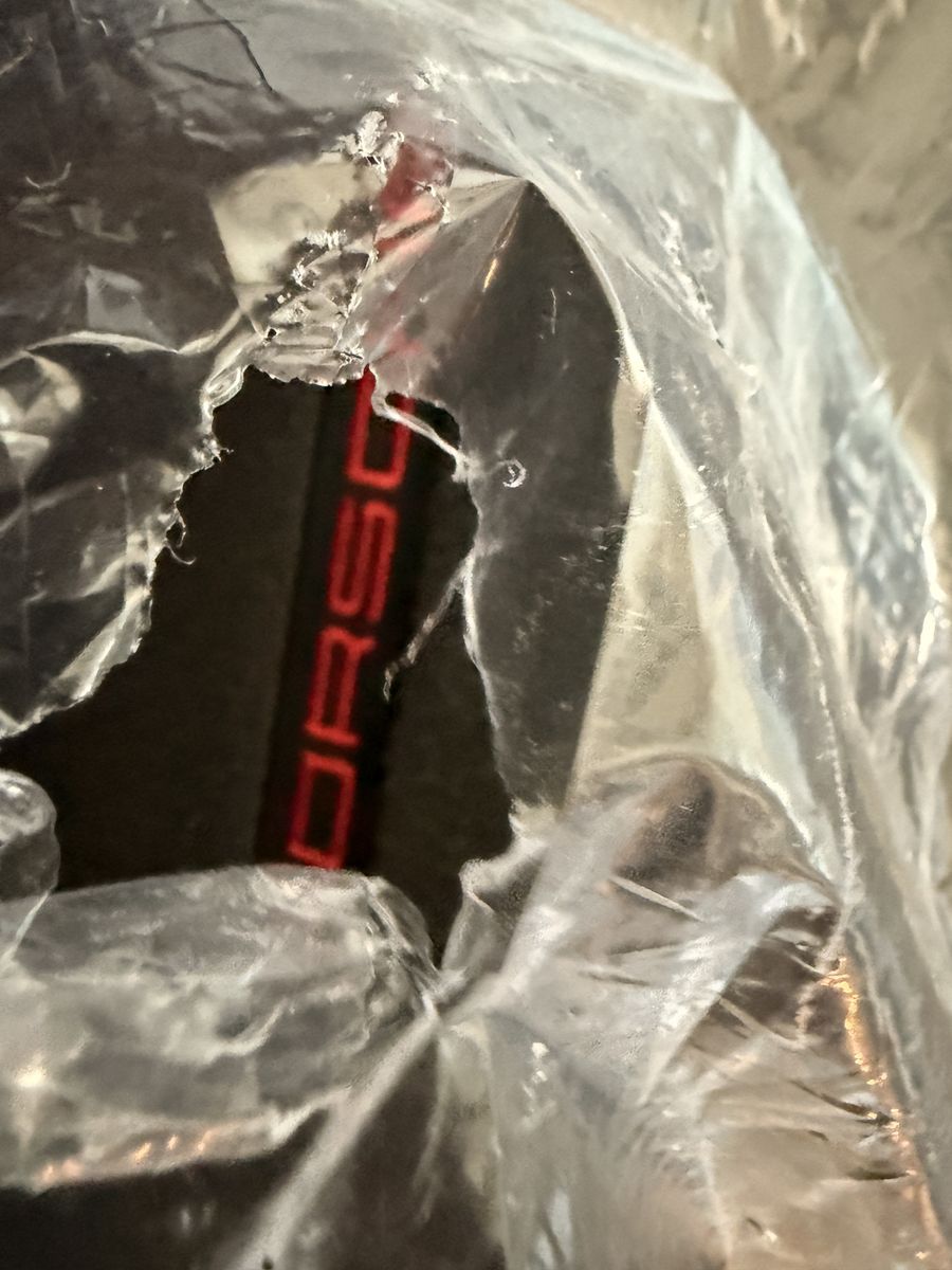 GT3 992.1 Black Floor Mats With Red Stitching and Red Porsche Stitched Inlay