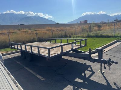 Steel utility 16' trailer with ramp