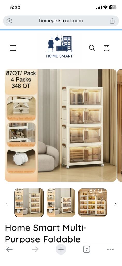 Home Smart Multi-Purpose Foldable Storage Cabinet