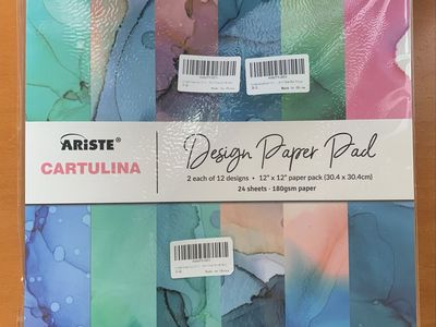 Artiste Cartulina Scrapbooking Paper 12x12” Album HaloDyeing, 12 Designs, 24Sheets