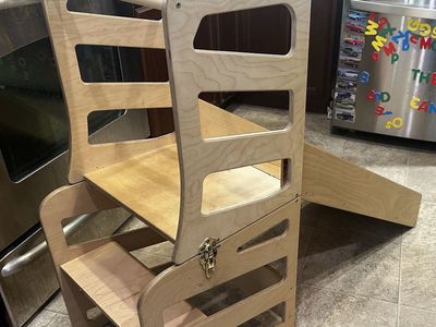Toddler Tower - stool, desk & slide