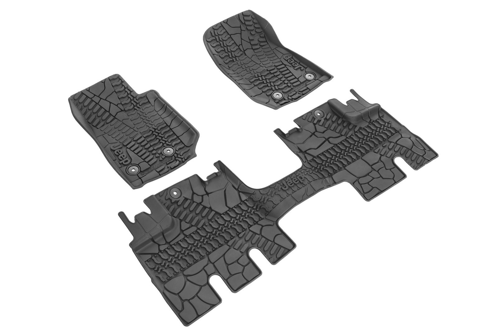 Jeep Wrangler JK - Floor Slush Mats with Tire Tread Pattern $100