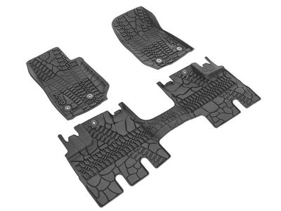 Jeep Wrangler JK - Floor Slush Mats with Tire Tread Pattern $100
