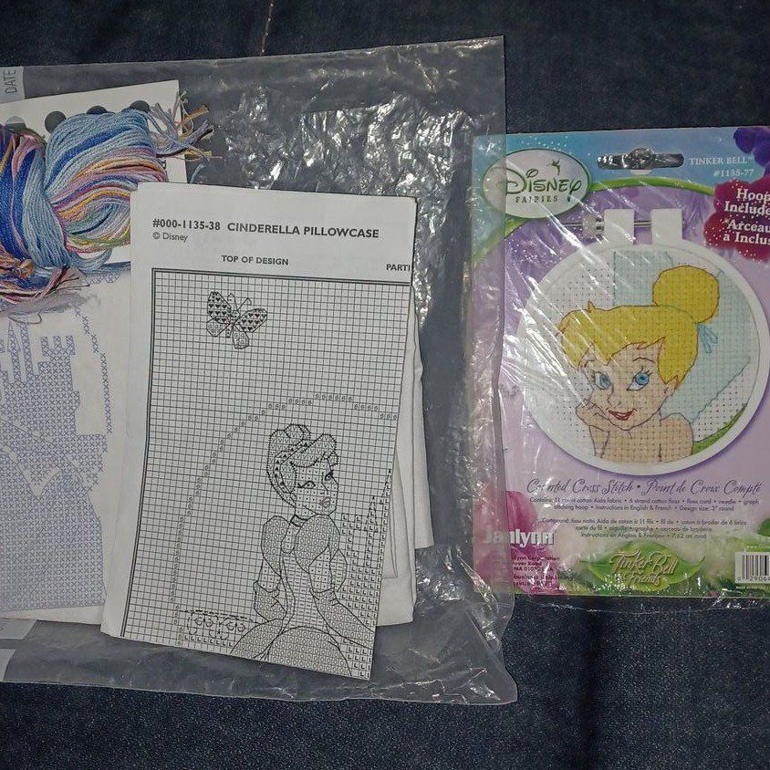 Cinderella and Tinker Bell Counted Cross-stitch