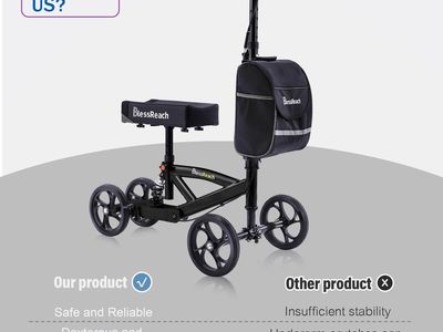 Steerable Knee Walker Deluxe Medical Scooter for Foot Injuries