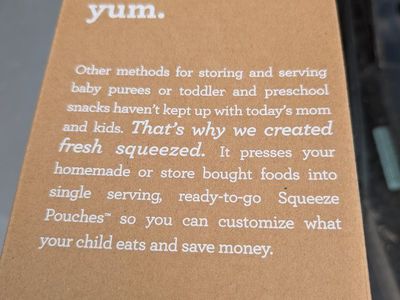 Infantino Fresh Squeezed Squeeze Station Press & Store Unit - Homemade Baby Food Pouches