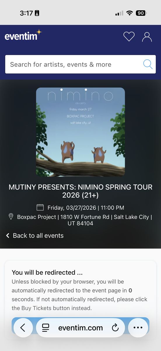 2 Nimino Tickets @ Boxpac