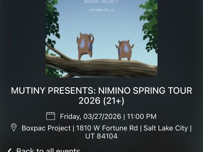 2 Nimino Tickets @ Boxpac