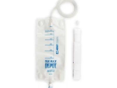 10x New Sealed Merit Drainage Depot FZ624 Sterile 600 mL fluid drainage bag 24" Flex Tubing
