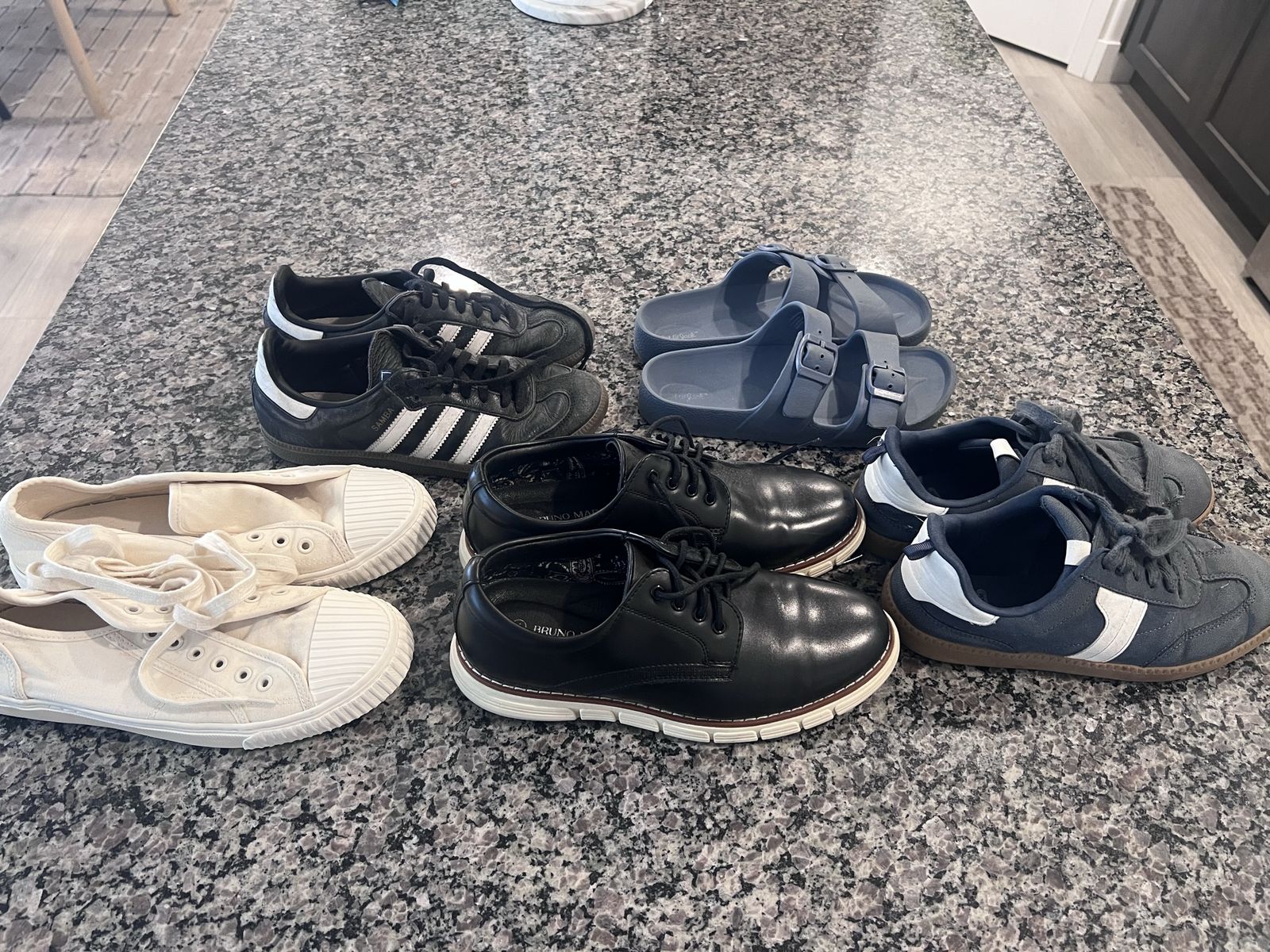 Boys Size 3/4 Shoe Lot – Dress Shoes, Adidas Sambas & Zara Shoes