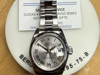 179160 Rolex Ladies Datejust 26mm Watch with Silver Dial / Roman Numerals ~Circa 2014