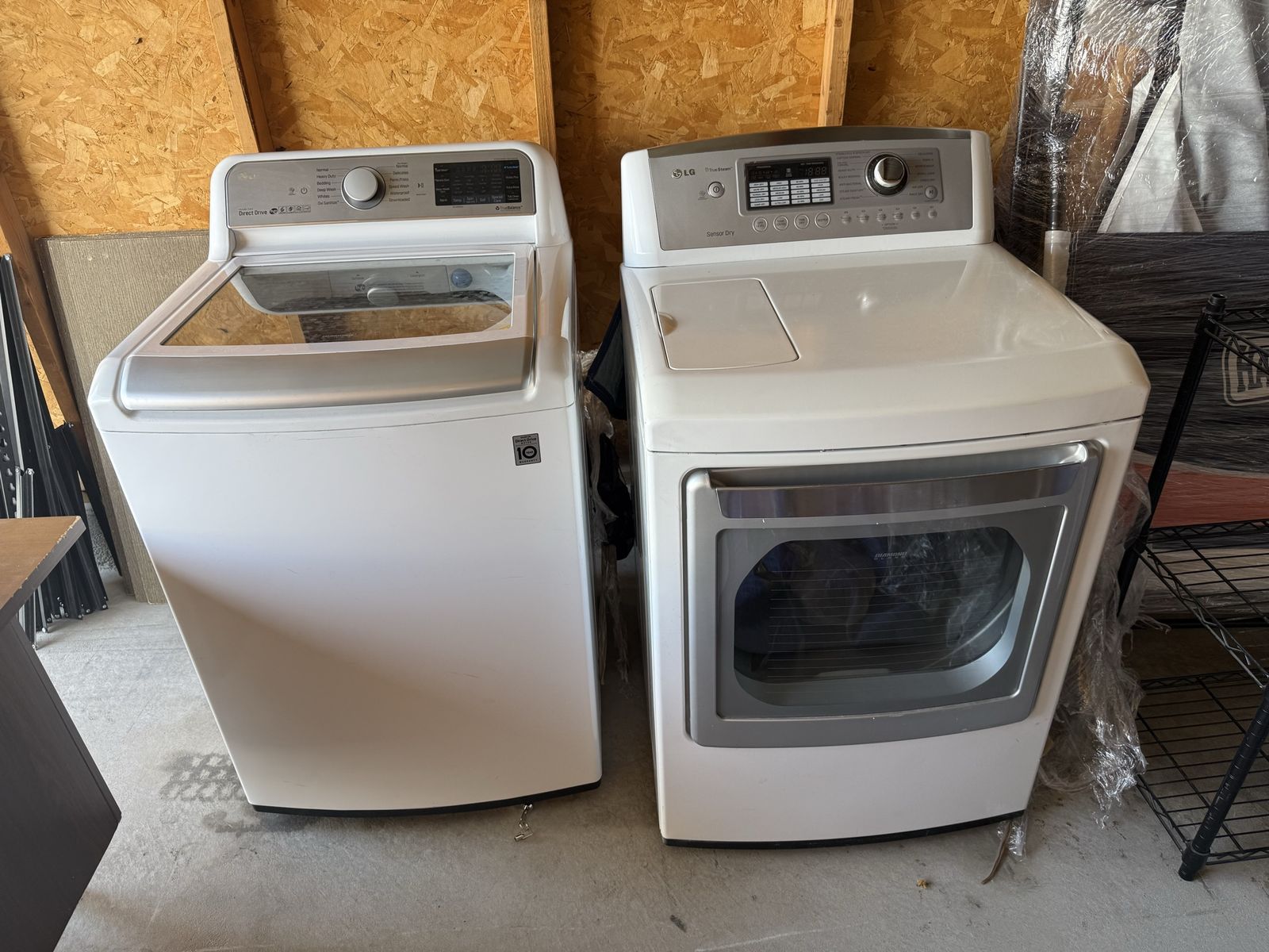 LG Direct Drive Smart Top Load Washer & Sensor Dry Electric Dryer Set