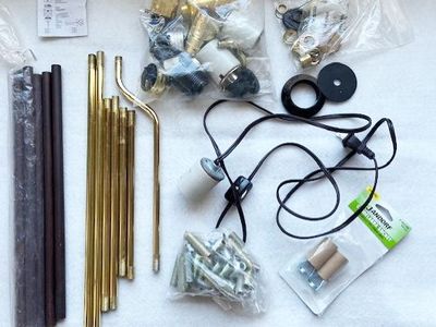 Assorted lamp building supplies