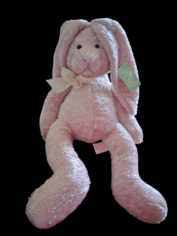 Russ stuffed bunny "blushes" NWT