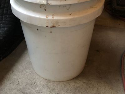 Used 5 Gallon Plastic Bucket with Pour Spout Lid